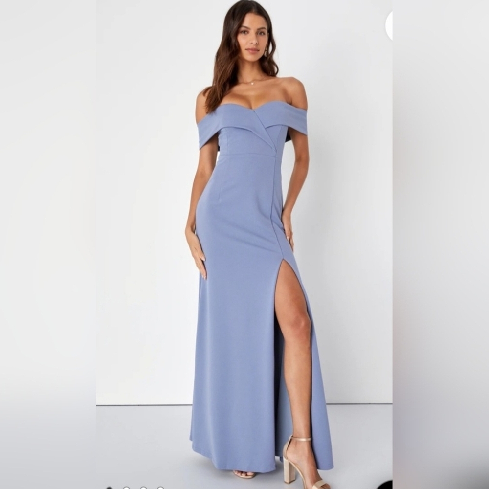 Lulu's Strapless Lavender Gown